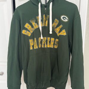 NFL Green Bay Packers Green and Yellow Full Zip Jacket